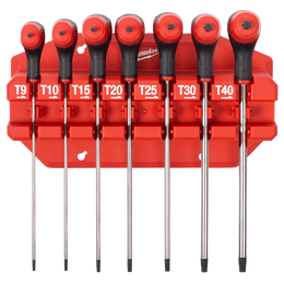 7 PC Torx Key Wrenches with Comfort Grip Set with Rack